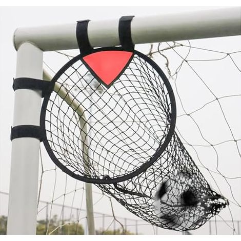 Cible De Tir Football - Structure Métallique Intégrée - Maille Pe Résistante Aux Chocs - Pour Entraînement Précision Tir - Lot De 2 Avec Sac De Transport (1/3)