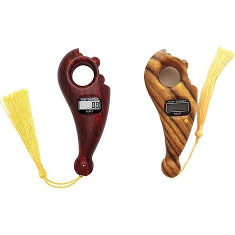 Lot de 2 Compteurs de Perles de Méditation Digitale Bouddha, Accessoires de Relaxation pour Prière et Calme Intérieur (1/5)