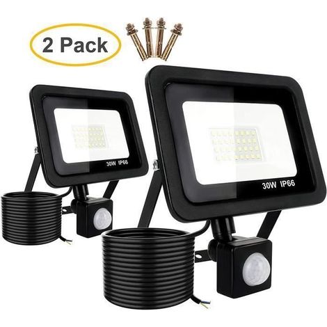 Projecteur LED 30W avec Détecteur de Mouvement - EROS - NetBoat - IP66 Etanche - Blanc Froid 6000K (1/4)