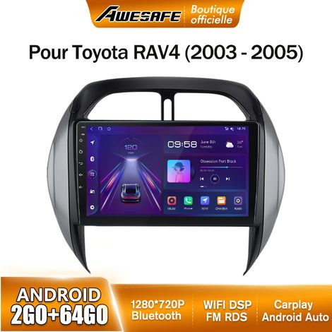 AWESAFE Autoradio Android 13 2Go+64Go pour Toyota RAV4 (2003-2005) 9'' Écran Tactile avec Carplay GPS Bluetooth Android Auto (1/5)
