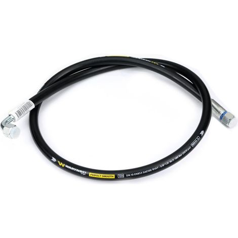 Flexible hydraulique lisse avec joint - filetage M18x1,5 droit/coudé à 90° L-1500 mm DN10-1SN (AK-10-1500 P11P12) 18,0 MPa Waryński (1/2)