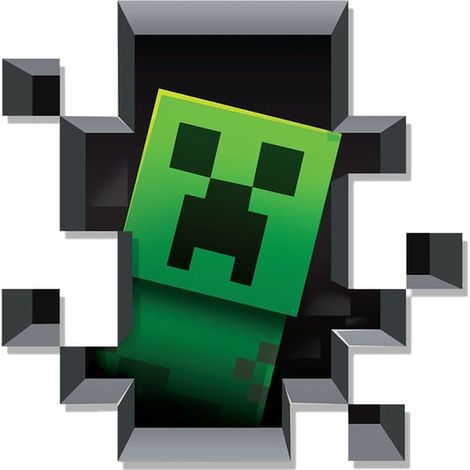 Ecleanfy - Sticker mural Creeper, Minecraft qui s'enfuit (1/4)