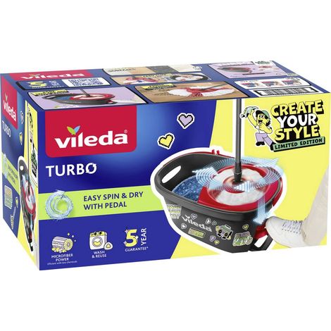 Vileda 183685 TURBO - Level Up Limited Edition Kit complet de ventouses anthracite, rouge 1 pc(s) (1/3)