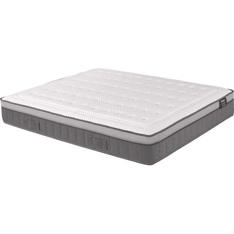 Ensemble 180 x 200 cm sommier coffre naturel clair + matelas hybride ressorts ensachés 7 zones et mémoire de forme ép.30cm - ASGARD de YSMÉE (1/4)