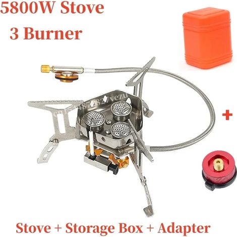 Réchaud à gaz haute puissance pour camping et tourisme, brûleur portable, réchaud à gaz d'extérieur, matériel de randonnée et de tourisme, barbecue de pique-nique, four, réchauds de cuisson portables (1/3)