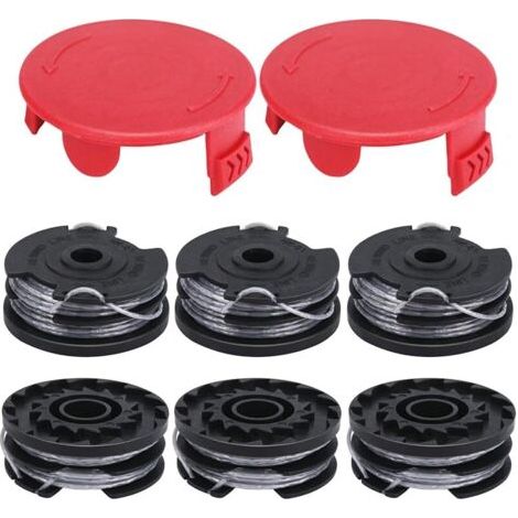 Pair F016800351 Bobine de fil compatible avec Bosch ART 24 ART 24+ ART 27 ART 27+ ART 30 ART 30+ Longueur 6 m Ø 1,6 mm avec couvercle de bobine 1600A00X61 (6 bobines + 2 capuchons) (1/5)