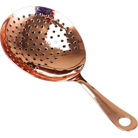 Passoire professionnelle Julep Comfort Grate en acier inoxydable 304 avec poignée ergonomique, cuillère à cocktail, ustensile de cuisine (or rose)-AquaForge