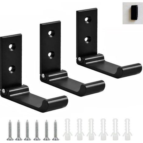 Set mit 3 faltbaren Wandhaken, 90-Grad biegbare Aluminiumhaken für Handtücher und Kleidung