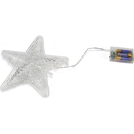 Sapin de Noël illuminé avec des lumières LED, étoile lumineuse pour décorer le sapin de Noël (1/5)