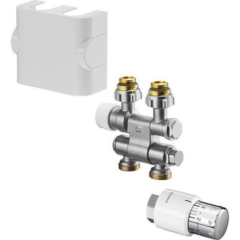 Set di raccordo per radiatore da bagno OV 7 raccordi di mandata/ritorno