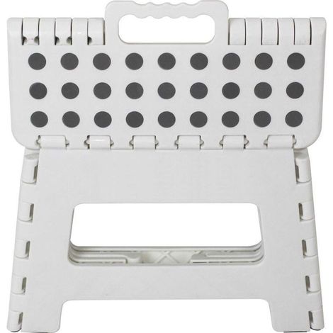 Sgabello pieghevole - MARBUENO - 22x31x25 cm - Plastica - Pieghevole - Grigio