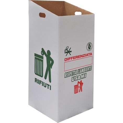 CARTONE CONTENITORE PER RACCOLTA DIFFERENZIATA cm.38 x 38 x h.90