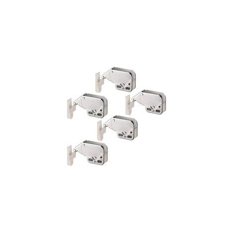 Loquet à ressort avec pression de fermeture, serrure de porte en acier nickelé, version renforcée avec contre-pièce d'origine. (1/5)