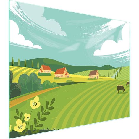 TAGLIERE IN VETRO 52x40 VILLAGE (1/5)