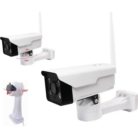Trade Shop - Telecamera Esterna Ip Camera Hd 1080p Wireless Led Ir Lan Micro Sd Robotizzata - (1/4)