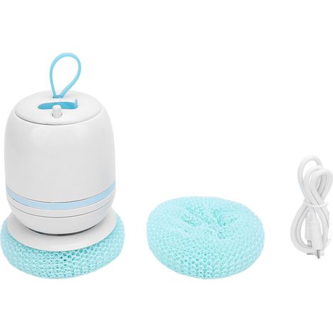 Brosse de nettoyage de cuisine, Pot électrique pour ustensiles de cuisine, plats, casseroles, sans fil, batterie 600MAH, bleu (1/5)