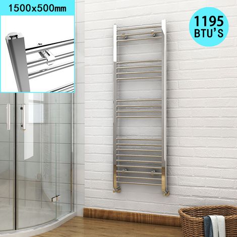 ELEGANT 1500 x 500mm Chrome Heated Towel Rail Designer Bathroom Radiator (1/5)