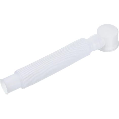 Siphon de lavabo ultra-plat et peu encombrant, jusqu'à 80 cm de long, blanc (1/5)