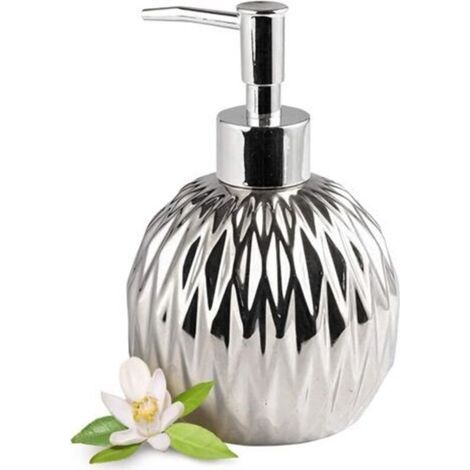Silberner Seifenspender aus Keramik – Moderner Landhausstil – Für elegante Badezimmer-, Hotel- und Küchendekoration – Silber (1/5)