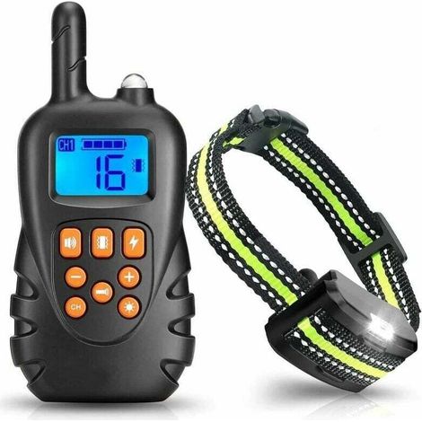 MUMU Dog Training Collar, Anti Bark Collar with Remote Control, IPX7 Waterproof Receiver, Rechargeable, 600 Meter Range, 3 Vibration/Shock/Beep Modes (Grey) (1/4)
