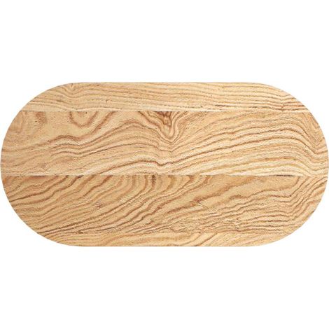 Dessus de table Dessus de bureau Plateau de table 80x40x4 cm bois de chêne massif ovale (1/5)