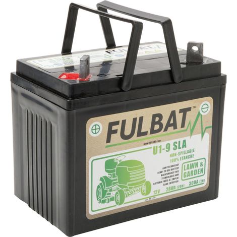 GreenCutter AG 0200246 Fulbat, Batteria per Trattorino al Gel, Sigillata, Pre-Attivata, 12V 28Ah, Polo Positivo Sinistra