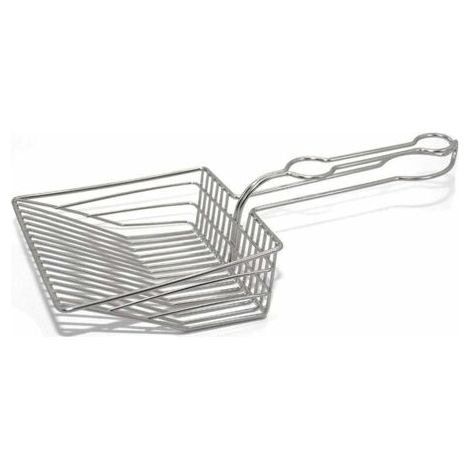 Pelle à litière en métal pour chat, trou fin, en acier inoxydable, petit trou, tofu bentonite, outil de pelle en fer pour litière pour chat (1/5)