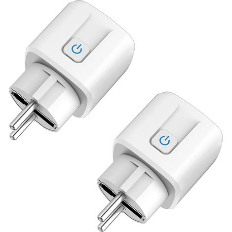 Prise Connectée WiFi 16A Intelligente - Contrôle Vocal & Application, Compatible Alexa,Google Home (2.4 GHz) - Surveillance Énergie, Minuterie,Compte à Rebours - Compatible Tuya,Smart Life,2 pcs (1/5)