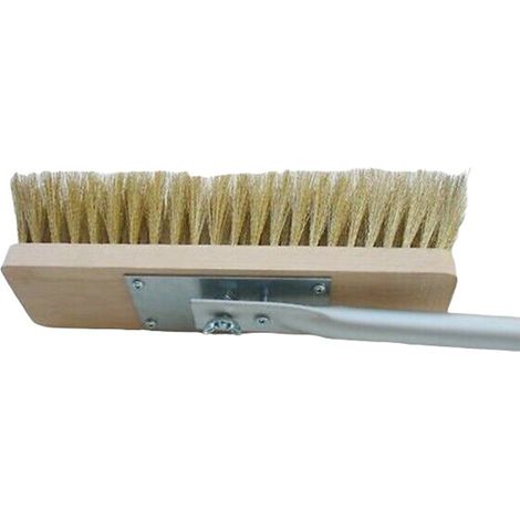 RICAMBIO SPAZZOLA PER FORNO A LEGNA IN OTTONE GRANDE 27cm SENZA MANICO C/STAFFA (1/3)