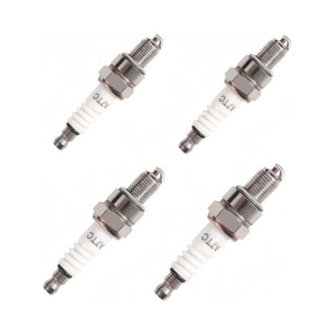 Lot de 4 bougies dallumage A7TC pour tondeuse à gazon-bougies dallumage - bougies de rechange A7TC, compatibles avec les moteurs GY6 50cc, 90cc, 110cc, 125cc et 150cc