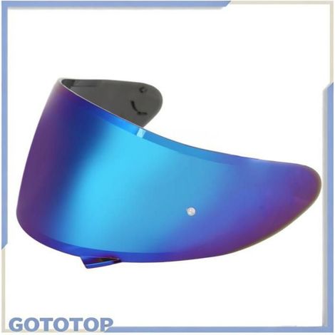 lentille de visière de casque de moto Visière de casque de moto, solaire, rétro à la mode, sport ensemble Bleu coloré (1/5)