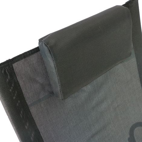 Suspension zéro gravité extérieure, fauteuil inclinable noir avec coussin et tissu aéré, 105x62x88 cm (1/5)