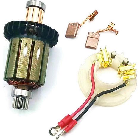 619496-0 Porte-balais en carbone pour moteur avec balais en carbone couleur cuivre, compatible avec les induits CB440, DHP458, BHP458 et DDF458 (1/5)