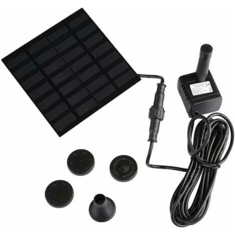 Pompe solaire miniature 7 V améliorée pour fontaine de jardin et bassin,Convient aux fontaines, cascades et jeux d'eau (1/5)
