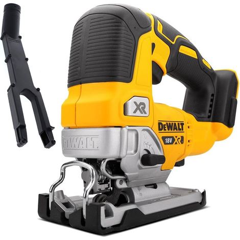 DeWalt DCS334N 18v XR Cordless Brushless Top Handle Jigsaw Bare + Dust Extractor