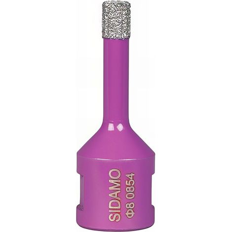 Sidamo – Trépan diamant à sec M14 – D. 8 mm – Longueur utile 35 mm – Pour céramique, grès et granit – Perçage à sec pour finition parfaite (1/2)