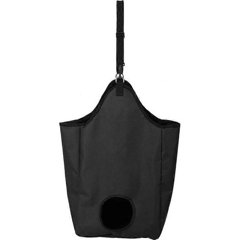 Sac à foin pour cheval en toile Oxford, fourre-tout d'alimentation équine, porte-foin noir, sac de nourriture pratique (1/5)
