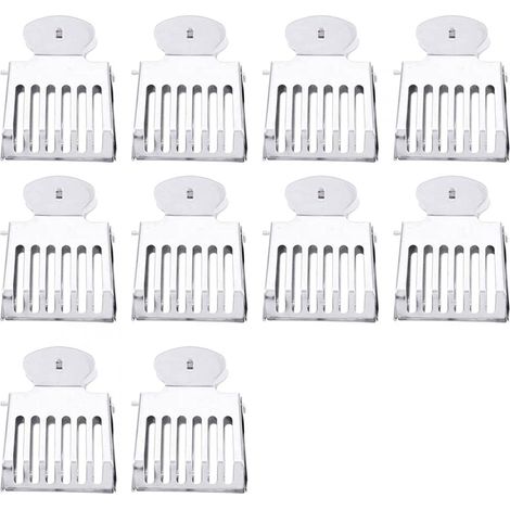 Clip de receveur d'abeilles, Clips de receveur de cage d'abeille de reine, receveur de clip de reine, receveur d'abeille de reine d'acier inoxydable pour l'apiculture d'outil de capture(10pcs) (1/5)