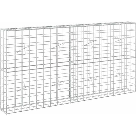 Gabione mit 5 mm Draht und 10x10 cm Maschen 200x20x100 cm vidaXL (1/5)
