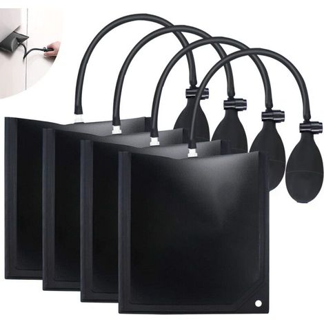 Coussin d'air de levage 4 pcs – Pompe manuelle en caoutchouc polyuréthane – Capacité 220 lb – Pour installations de fenêtres et portes (1/5)