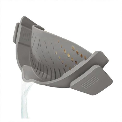 Clip sur passoire pour All pot poêle silicone pâtes passoire cuisine accessoires Colander pour nouilles légumes (1/5)