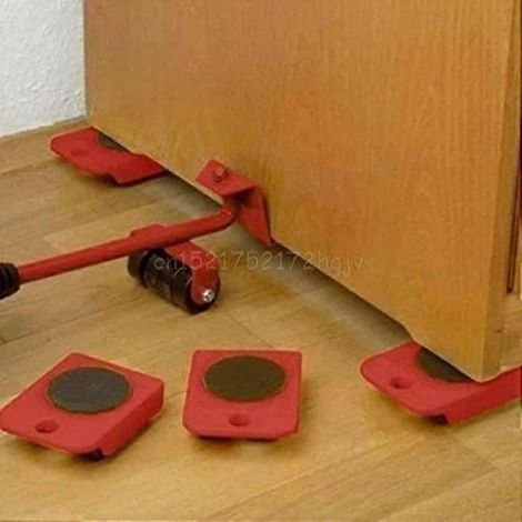 Furniture Lifter Easy to Move Slider 5 Piece Mobile Tool Set, Heavy Furniture Appliance Moving and Lifting System - Maximum (1/5)