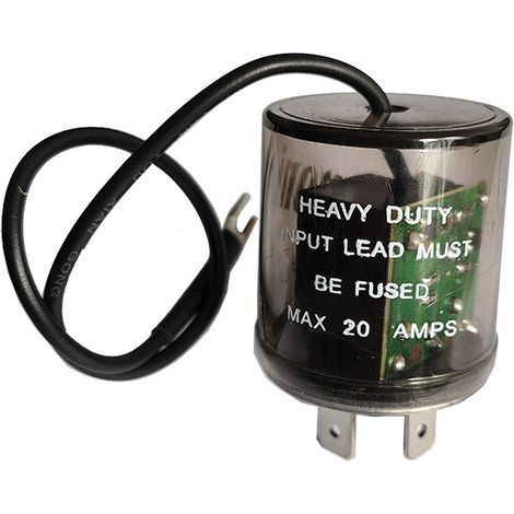 LED-Blinkrelais für Autos, zylindrisch, transparent, Typ 12V, 2-polig, mit Verkabelung, Blinkerzubehör (1/5)