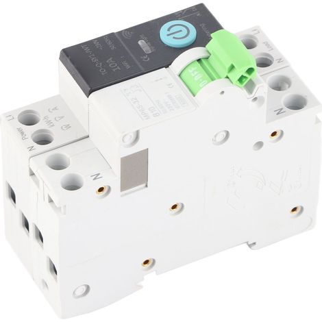 WLAN-Leistungsschalter 1P+N 10A 230V AC 6kA Abschaltvermögen, Zeitverzögerungsrelais, fernsteuerbarer MCB (1/5)