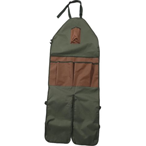 Tablier de Jardin Long avec Protège-Jambes Réglable et Pochettes Multipurpose en Oxford 600D Imperméable (1/5)