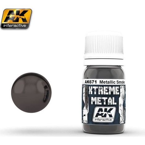 Peinture - AK Interactive AK671 - Métal Fumé - 30 ml - Haute qualité et résistance élevée (1/2)