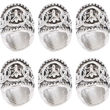 24 perles vintage en alliage pour barbe, tresses et dreadlocks – kit de bijoux à cheveux pour coiffure (1/5)