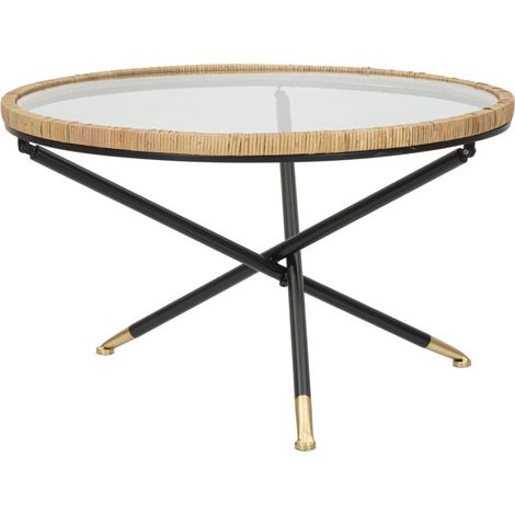 Table Basse Ronde "St Barth" 80cm Multicolore (1/5)
