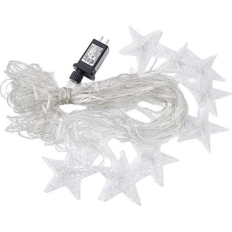 Guirlande lumineuse extérieure en maille de 4 m pour sapin de Noël, à brancher, guirlande lumineuse triangulaire en forme d'étoile pour arbustes, étanche (RGB) (1/4)