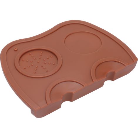 Tapis de Tassement Café en Silicone Anti-Dérapant, Résistant à la Chaleur, Coin Doux pour Maison - Marron